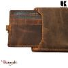 Porte cartes 2 en un KASZER collection Oregon Marron naturel 512804-MC6