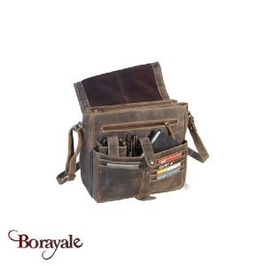 Besace Gibecière KASZER collection Wyoming brun naturel moyen 20603-C6