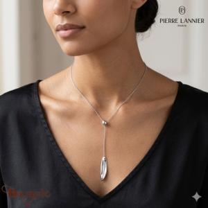 Collier sautoir ENTASIS Pierre Lannier BJ20A0101 acier poli de couleur argent