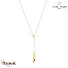 Collier sautoir ENTASIS Pierre Lannier BJ20A0201 acier poli de couleur or