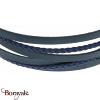 Bracelet Apollon acier et cuir italien bleu Homme  HC-302