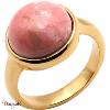 Bague Yola Nature Cabochon Acier plaqué IP doré IG-169-54