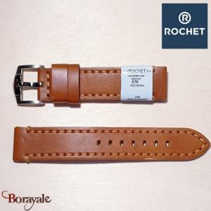 Bracelet de montre Rochet , Kansas de couleur : caramel, 20 mm