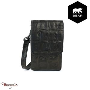 Porte téléphone BEAR Crocco Noir BC2184BLA