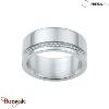Bague homme Phebus acier carbone blanc taille 62 15-0293-B-62