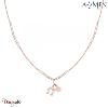 Collier Collection : Porte Bonheur, Argent Rose Amen Bijoux CLMPFCRB