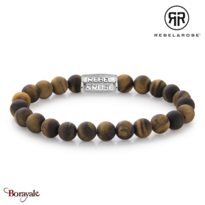 Bracelet Rebel & Rose Collection : Matt Tiger Lily  Taille M RR-80023-S-M