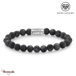 Bracelet Rebel & Rose Collection : Matt Grey Séduction Taille M RR-80025-S-M