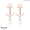 Boucles d'oreilles Paul Hewitt Anchor acier plaqué or rose PH-ER-ND-R-P