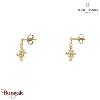Boucles d'oreilles PERSEA Pierre Lannier BJ21A2211 acier poli de couleur or