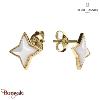Boucles d'oreilles ASTORIA Pierre Lannier BJ29A2211 acier poli de couleur or
