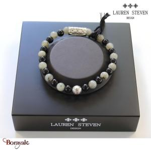 Bracelet Lauren Steven Prospérité Labradorite et Agate Noire LSB06M705