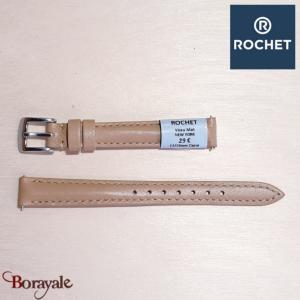 Bracelet de montre Rochet , New York de couleur : beige, 12 mm