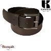 Ceinture Kaszer Indiana en cuir de buffle pleine fleur marron foncé