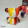 Ourson Coloré 11 cm Home Edelweiss collection : Emotion Blanc, jaune et orange