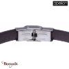 Bracelet Acier et cuir marron italien, Collection: cuir et acier APOLLON
