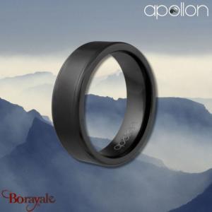 Bague Zirconium Noir Apollon homme