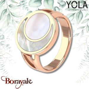 Bague Nacre et Nacre rosé, Collection: Féminité YOLA NATURE Taille 56