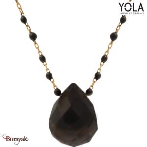 Collier Géode d'obsidienne Collection Nature et élégance YOLA NATURE
