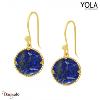 Boucles d'oreilles Lapis Lazuli Doré Yola Nature femme