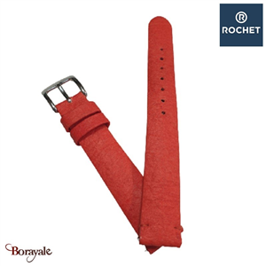Bracelet de montre Rochet , Pineapple de couleur : rouge, 16 mm