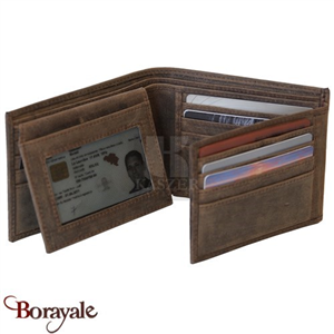 Porte cartes Italien Kaszer collection Oregon en cuir de vachette brut 512304-MC