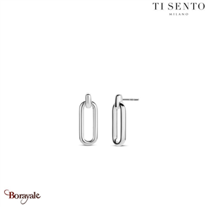 Boucles d'oreilles TI Sento Collection : Milano Argent plaqué platine 7847SI
