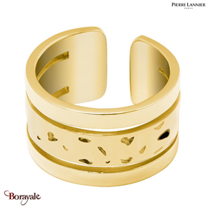 Bague Pierre Lannier Echo acier doré sans nickel BJ10A7204