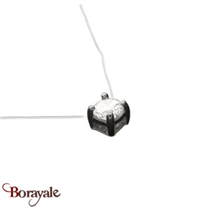 Collier argent 925° rhodié Borayale Collection : Eclat Nylon