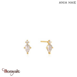 Boucles d'oreilles Ania Haie Midnight Fever Labradorite plaqué or 14 carats sur
