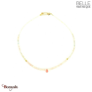 Collier Belle mais pas que, Lou, Corail blanc, morganite et cristal rose
