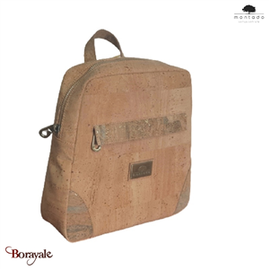 Sac à dos en liège made in Portugal Montado Naturel et mappemonde Montado
