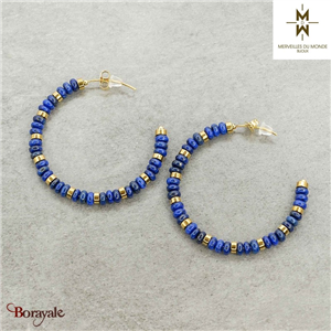 Boucles d'oreilles en Acier doré Merveilles du monde