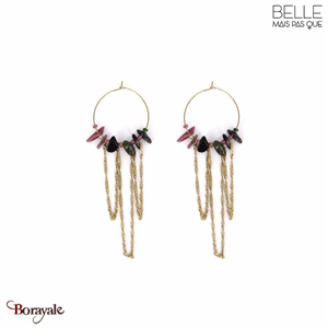 Boucles d'oreilles Belle mais pas que, Naomie chaînes, multi couleurs