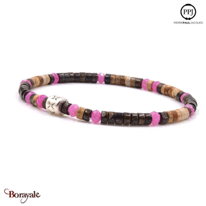 Bracelet Pierre Paul Jacques Heishi Shoshone rose ROSEH1-XL