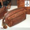 Trousse de voyage HARBOUR-2ND collection Luca en cuir naturel cognac