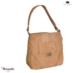 Sac épaule MONTADO en liège naturel, made in Portugal Femme 768012-NATUREL