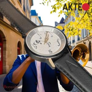 Montre AKTEO Art - Musique Trompette 38 mm argent ronde AMu24