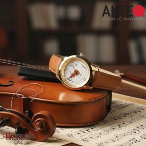 Montre AKTEO Art - Musique Violon Stradivarius 29 mm dorée ronde AMu11