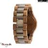Montre en bois WEWOOD DATE ME Nut Rough - gun métal et doré 70368-733