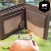 Portefeuille Bear Design en Cuir de vachette brut Brut Collection : brut