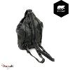 Sac à dos Bear Design en Cuir de vachette lavé Noir Collection : Lavato