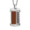 Collier THABORA Homme pendentif bois acier