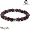 Œil de taureau: Bracelet Pierres fines 8 mm PPJ Taille M