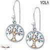 Boucles d'oreilles Nacre et émail Collection Arbre de vie YOLA NATURE