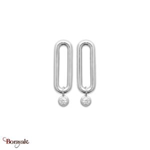 Boucles d'oreilles argent 925° rhodié Borayale Collection : Les étincelantes