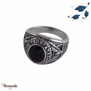 Bague Carbo Compagnie Air Force noire acier DB1325-2-60