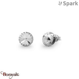 Boucles d'oreilles SPARK With EUROPEAN CRYSTALS  : Sweet Candy 8mm - Cristal bla