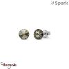 Boucles d'oreilles SPARK With EUROPEAN CRYSTALS  : Sweet Candy 6mm - Diamant noi