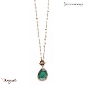 Collier Ippocampo Pépite  bronze plaqué or rose IPPT02